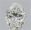 Natural Diamond 0.70 Carats, Oval with  Cut, H Color, IF Clarity and Certified by GIA