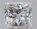 Natural Diamond 1.50 Carats, Princess with  Cut, D Color, VS2 Clarity and Certified by GIA