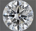 Natural Diamond 1.20 Carats, Round with Excellent Cut, I Color, VVS2 Clarity and Certified by IGI
