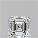 Natural Diamond 0.90 Carats, Asscher with  Cut, F Color, VVS2 Clarity and Certified by GIA