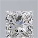 Natural Diamond 0.96 Carats, Princess with  Cut, H Color, VVS1 Clarity and Certified by GIA