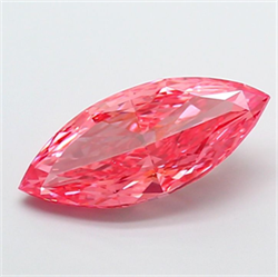 Picture of Lab Grown Diamond 4.01 Carats, Marquise with  Cut, Fancy Vivid Pink Color, VS2 Clarity and Certified by IGI