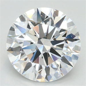 Picture of Lab Grown Diamond 3.61 Carats, Round with Ideal Cut, D Color, IF Clarity and Certified by IGI
