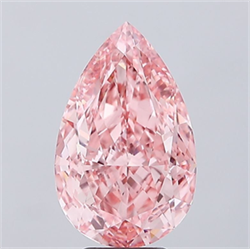 Picture of Lab Grown Diamond 6.31 Carats, Pear with  Cut, Fancy Vivid Pink Color, VS1 Clarity and Certified by IGI