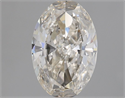 Natural Diamond 1.70 Carats, Oval with  Cut, K Color, IF Clarity and Certified by GIA