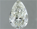 Natural Diamond 0.50 Carats, Pear with  Cut, J Color, VVS2 Clarity and Certified by IGI