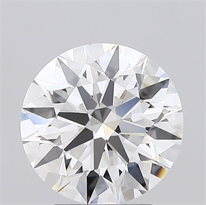 Picture of Lab Grown Diamond 2.71 Carats, Round with Excellent Cut, D Color, FL Clarity and Certified by GIA