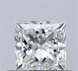 Picture of Natural Diamond 0.51 Carats, Princess with  Cut, J Color, VS2 Clarity and Certified by IGI