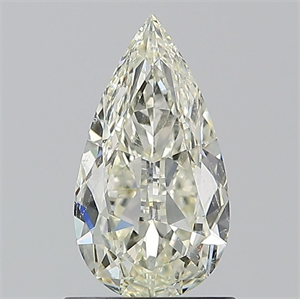 Picture of Natural Diamond 0.93 Carats, Pear with  Cut, L Color, SI2 Clarity and Certified by GIA