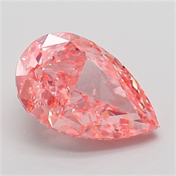 Picture of Lab Grown Diamond 2.10 Carats, Pear with  Cut, Fancy Vivid Pink Color, VVS2 Clarity and Certified by IGI
