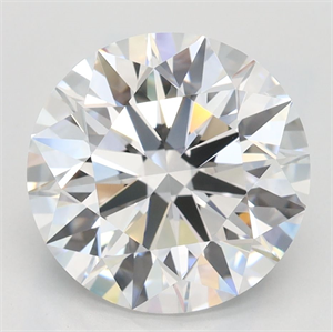 Picture of Lab Grown Diamond 3.23 Carats, Round with Ideal Cut, D Color, IF Clarity and Certified by IGI