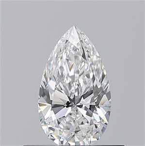 Picture of Natural Diamond 0.51 Carats, Pear with  Cut, E Color, VS1 Clarity and Certified by GIA