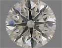 Natural Diamond 0.91 Carats, Round with Excellent Cut, K Color, VS2 Clarity and Certified by IGI