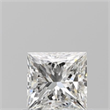 Natural Diamond 0.60 Carats, Princess with  Cut, G Color, VVS2 Clarity and Certified by GIA
