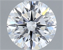 Lab Grown Diamond 1.00 Carats, Round with Ideal Cut, D Color, VVS1 Clarity and Certified by IGI