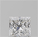 Natural Diamond 0.71 Carats, Princess with  Cut, D Color, VS2 Clarity and Certified by GIA