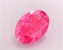 Picture of Lab Grown Diamond 2.53 Carats, Oval with  Cut, Fancy Vivid Pink Color, VS1 Clarity and Certified by IGI