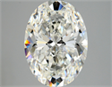 Natural Diamond 4.71 Carats, Oval with  Cut, H Color, VVS2 Clarity and Certified by GIA