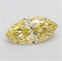 Picture of Lab Grown Diamond 2.67 Carats, Marquise with  Cut, Fancy Yellow Color, VS1 Clarity and Certified by IGI
