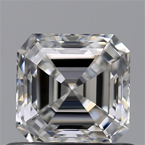 Foto Diamante Natural 0.63 quilates, Asscher , Color G, claridad SI1 y certificado GIA de