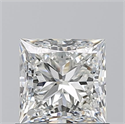 Natural Diamond 1.01 Carats, Princess with  Cut, H Color, VVS1 Clarity and Certified by GIA