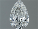 Natural Diamond 0.50 Carats, Pear with  Cut, F Color, VVS1 Clarity and Certified by GIA