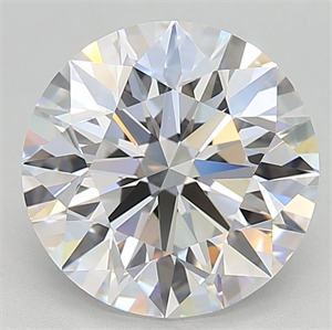 Picture of Lab Grown Diamond 3.06 Carats, Round with Excellent Cut, D Color, IF Clarity and Certified by GIA