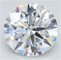 Lab Grown Diamond 4.14 Carats, Round with Excellent Cut, D Color, VVS1 Clarity and Certified by GIA