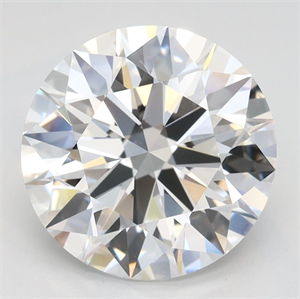 Picture of Lab Grown Diamond 3.30 Carats, Round with Ideal Cut, D Color, VVS1 Clarity and Certified by IGI