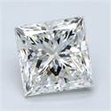 Natural Diamond 3.02 Carats, Princess with  Cut, I Color, VS2 Clarity and Certified by GIA