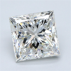 Picture of Natural Diamond 3.02 Carats, Princess with  Cut, I Color, VS2 Clarity and Certified by GIA