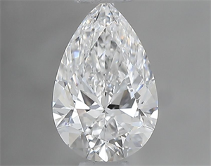 Picture of Natural Diamond 0.57 Carats, Pear with  Cut, D Color, VVS2 Clarity and Certified by GIA