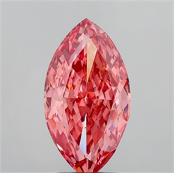 Picture of Lab Grown Diamond 5.39 Carats, Marquise with  Cut, Fancy Vivid Pink Color, VS2 Clarity and Certified by IGI