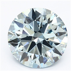 Picture of Lab Grown Diamond 2.59 Carats, Round with Ideal Cut, Fancy Intense Blue Color, VS1 Clarity and Certified by IGI