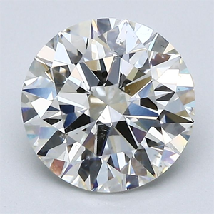 Picture of Natural Diamond 2.50 Carats, Round with Excellent Cut, I Color, SI1 Clarity and Certified by GIA