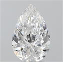 Natural Diamond 2.01 Carats, Pear with  Cut, D Color, SI2 Clarity and Certified by GIA