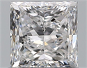 Natural Diamond 0.90 Carats, Princess with  Cut, D Color, SI2 Clarity and Certified by GIA