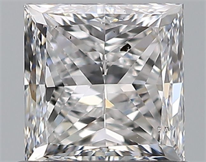 Picture of Natural Diamond 0.90 Carats, Princess with  Cut, D Color, SI2 Clarity and Certified by GIA