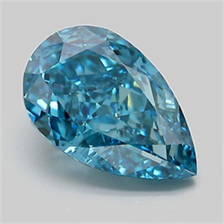 Picture of Lab Grown Diamond 2.04 Carats, Pear with  Cut, Fancy Vivid Blue Color, VVS2 Clarity and Certified by IGI