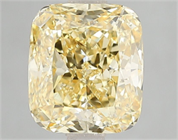 Picture of Lab Grown Diamond 3.03 Carats, CUSHION MODIFIED with  Cut, Fancy Intense Yellow Color, VS2 Clarity and Certified by IGI
