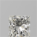 Natural Diamond 0.55 Carats, Princess with  Cut, K Color, VVS1 Clarity and Certified by GIA