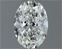 Natural Diamond 0.50 Carats, Oval with  Cut, J Color, VVS2 Clarity and Certified by GIA