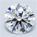 Natural Diamond 2.50 Carats, Round with Excellent Cut, D Color, VS1 Clarity and Certified by GIA