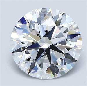 Picture of Natural Diamond 2.50 Carats, Round with Excellent Cut, D Color, VS1 Clarity and Certified by GIA