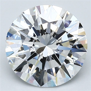 Picture of Natural Diamond 3.14 Carats, Round with Excellent Cut, D Color, VS2 Clarity and Certified by GIA