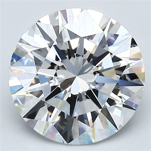 Picture of Natural Diamond 3.14 Carats, Round with Excellent Cut, D Color, VS2 Clarity and Certified by GIA