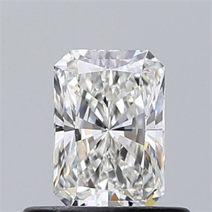 Picture of Natural Diamond 0.51 Carats, Radiant with  Cut, F Color, VS1 Clarity and Certified by GIA
