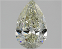 Natural Diamond 1.30 Carats, Pear with  Cut, K Color, SI2 Clarity and Certified by HRD