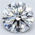 Natural Diamond 2.80 Carats, Round with Excellent Cut, F Color, VVS2 Clarity and Certified by GIA