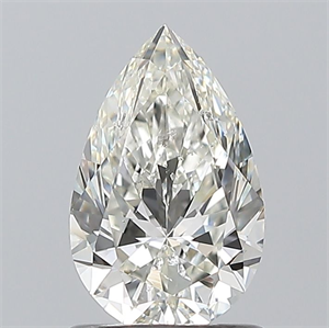 Picture of Natural Diamond 1.00 Carats, Pear with  Cut, H Color, SI2 Clarity and Certified by IGI
